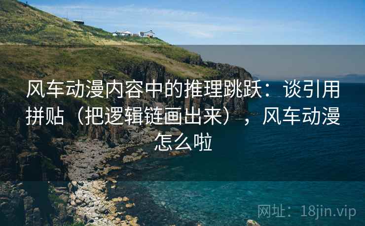 风车动漫内容中的推理跳跃：谈引用拼贴（把逻辑链画出来），风车动漫怎么啦