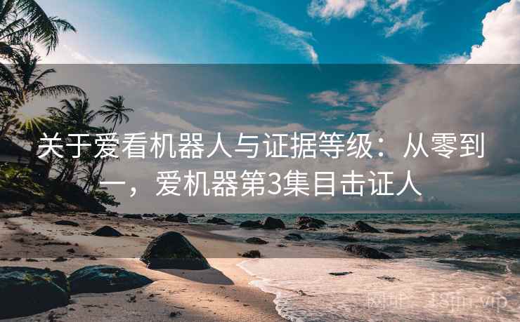 关于爱看机器人与证据等级:从零到一,爱机器第3集目击证人 关于爱看机器人与证据等级:从零到一,爱机器第3集目击证人
