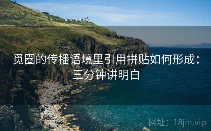 觅圈的传播语境里引用拼贴如何形成：三分钟讲明白