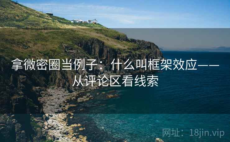拿微密圈当例子:什么叫框架效应——从评论区看线索 拿微密圈当例子:什么叫框架效应——从评论区看线索